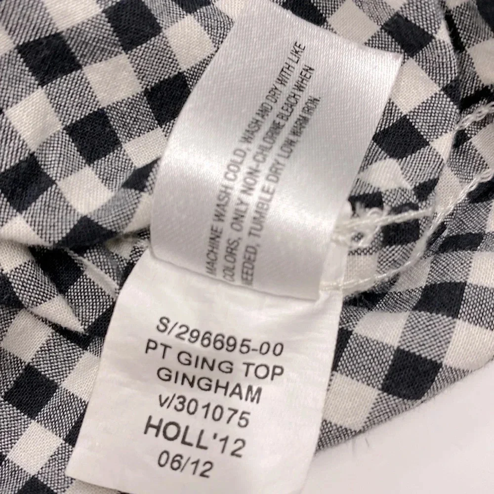 Baby Gap black & white gingham preppy button down shirt size 18-24 months